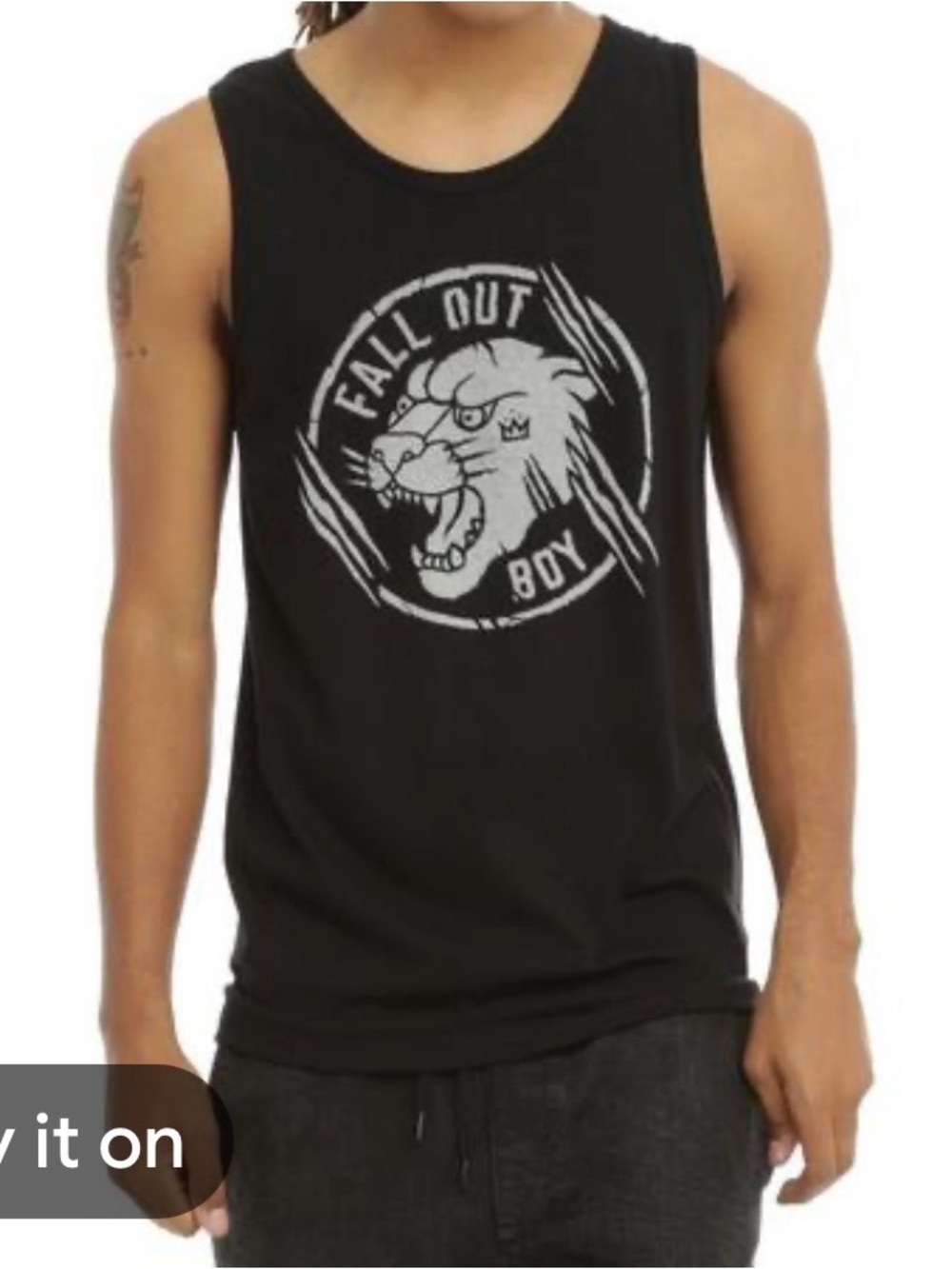 Fall Out Boy Men's Black Graphic Sleeveless Tee